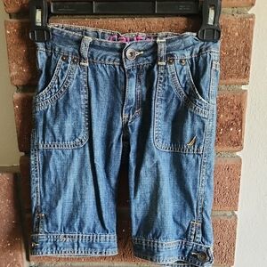 Nautica Girls Denim Bermudas With Adjustable Waist
